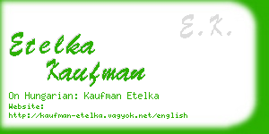 etelka kaufman business card